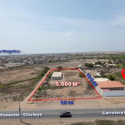 VENTA DE AMPLIO TERRENO DE 5000 M2 EN CARRETERA PIMENTEL